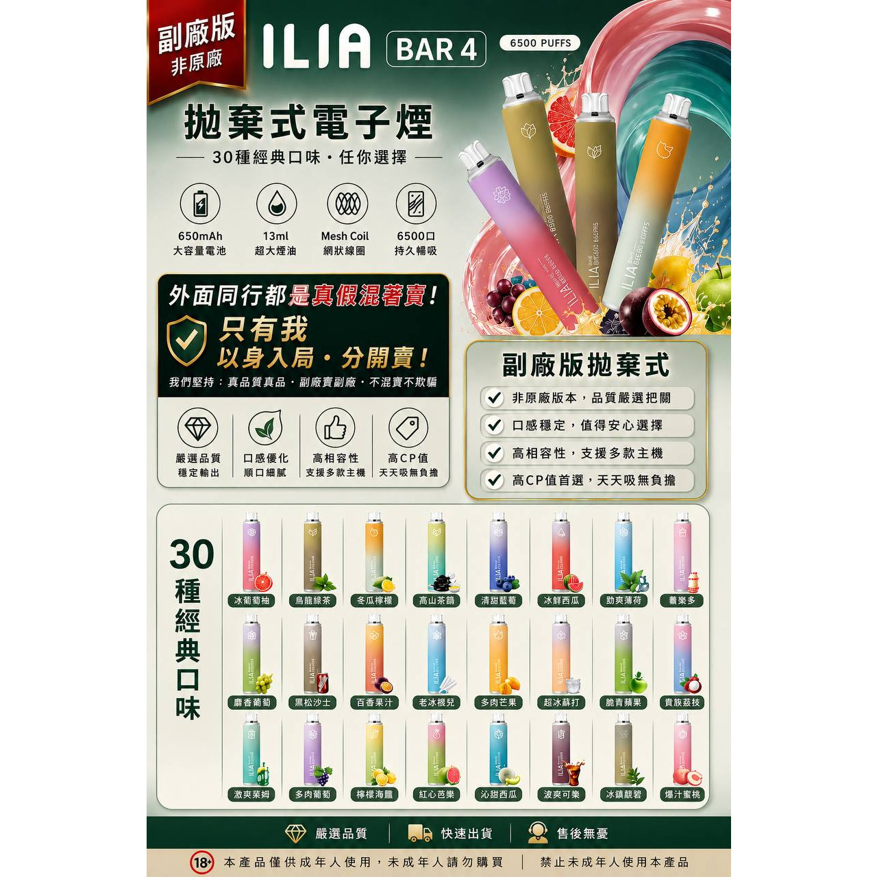 <p><strong>ILIA6500 副廠版本</strong></p>